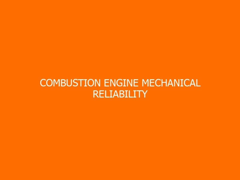 Combustion Engine Mechanical Reliability Predictive Maintenance Workshop