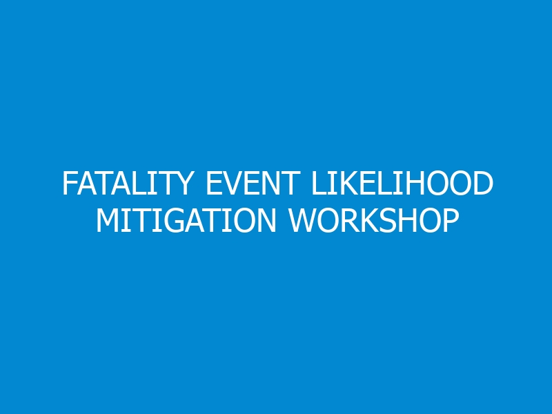 Fatality Event Likelihood Mitigation Workshop