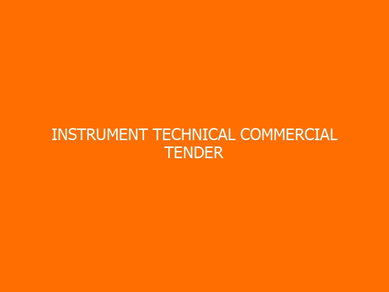 Instrument Technical Commercial Tender Preparation Training