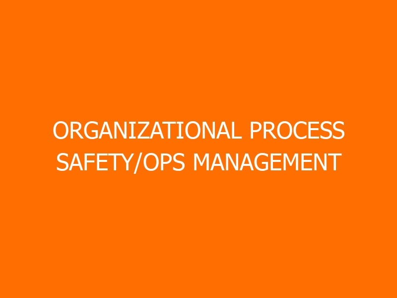 Organizational Process Safety/OPS Management Workshop