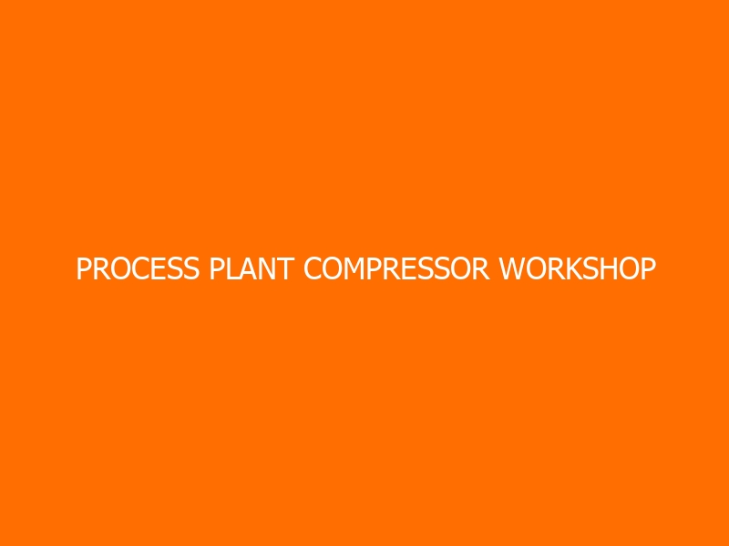 Process Plant Compressor Workshop